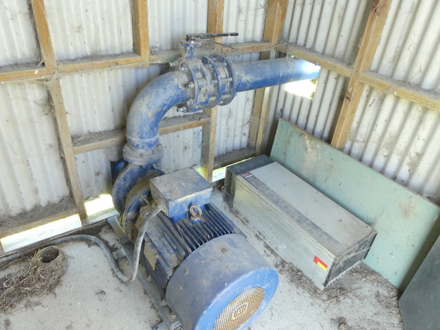 Pump motor and controller in the pump shed